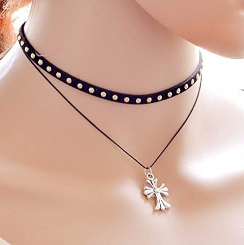 West7 handmade Cross pendant choker necklace | Elegant Necklace For Party/Casual Wear | Sleek Necklace With Pendant | Fashion Accessories For Modern Girls