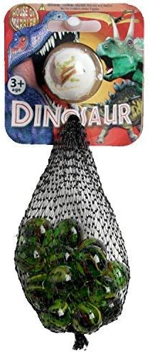 NEW DINOSAUR PTERODACTYL MARBLES ONE LARGE SHOOTER 25mm & 18 SMALL 16mm IN NET HOM