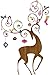 RoomMates Ornamental Reindeer Peel and Stick Giant Wall Decals