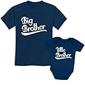 Sibling Shirts Set for Big Brothers and Little Brothers Boys Gift Set Kids Shirt Navy/Baby Navy Kids Shirt 3T / Baby Newborn