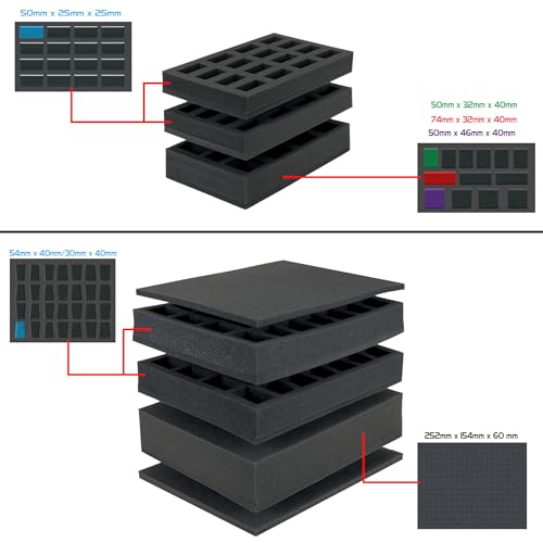 ENHANCE Miniature Painting Backpack - Miniature Case with Compartments for Over 101 Miniatures, 30 Colours and 12 Brushes - Organizer with Removable Colour Pad and Shoulder Straps