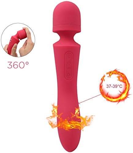 Large Multifunction Cordless Wand Massager 10x Multi-Speed Vibrations USB Fast Charging Personal Vibrator for Neck Back Leg Shoulder Muscle Massage Suitable for Travel and Gift (My-pink2)