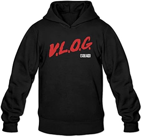 Leslie Studio LS David&DOBRIK'S Vlog Men's Pullover Logo Hoodie Unisex Custom Sweater Black