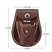 KOSIBATE Slingshot Ammo Pouch, Catapult Leather Hunting Holder for 3/8” 1/2” 1/4” 6mm 8mm Steel Balls(Brown)