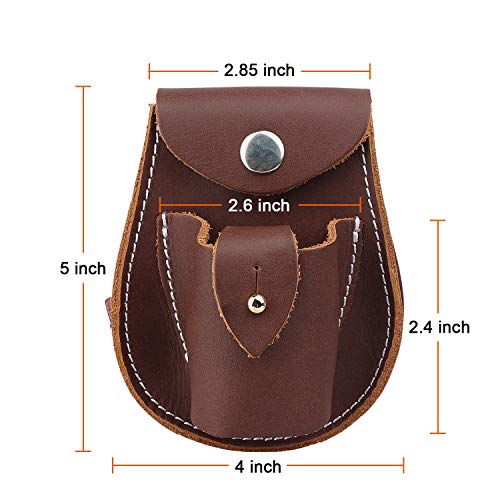 Kosibate Slingshot Ammo Pouch, Catapult Leather Hunting Holder for 3/8