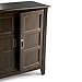 Simpli Home Burlington Solid Wood Low Storage Cabinet, Espresso Brown