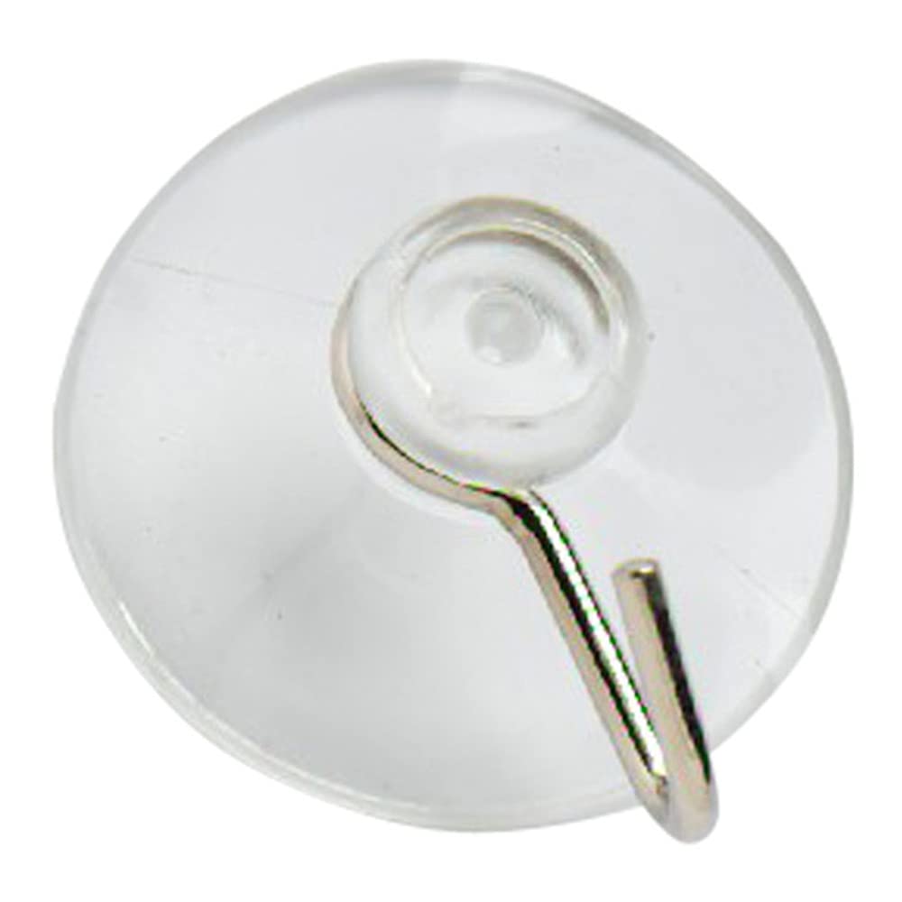 Merriway BH02006 (10 Pcs) Clear Plastic Suction Wire Hook 50 mm (2 Inch) - Pack of 10 Pieces