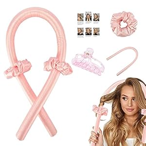 Heatless-Curlers-HeadbandHeatless-Curling-Rod-HeadbandBest-Lazy-DIY-Flexible-Soft-Foam-Styling-No-Heat-Hair-Curlers-Set-Including-User-Manual-for-Long-Medium-Hair-You-Can-Sleep-In-Overnight Tik Tok Heatless Curling Rod Headband, No Heat Lazy Silk Curler Hair Rollers Set,Best DIY Flexible Lightweight Soft Foam…