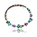 $80Tag Certified Navajo Native Turquoise Amethyst Adjustable Wrap Bracelet 12739-1 Made by Loma Siiva