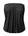 DRESSIS Womens Basic Sleeveless Pleated Tube Top Black M