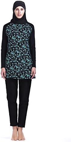 Women Muslim Swimwear Full Coverage Islamic Burkini Swimsuit 3 Pieces Full Body with Hijab Sun Protection