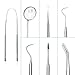 Tenozek 7 PCS Dental Tools Stainless Steel Dental Hygiene Kit, Dental Pick,Tooth Scraper Plaque Tartar Remover, Teeth Cleaning Tools for Oral Care&Pet Use Black