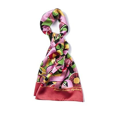 Women's 100% Silk Breast Cancer Pink Ribbon Neck Scarf Women's 100% Silk Breast Cancer Pink Ribbon Neck Scarf