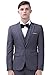 Mens Classic Business Suit Solid Color Suit for Mens Wedding Grey Suit US 36R
