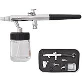 Master Performance Multi-Purpose Precision Dual-Action Siphon Feed Airbrush | Black Handle, 0.35 mm Tip, 3/4 oz Bottle