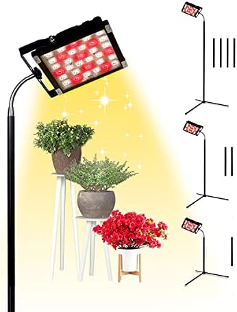 SANSI Grow Light With Stand - Full Spectrum 250W Equivalent LED, Adjustable Tripod (35-55"), Flexible Gooseneck, High PPFD