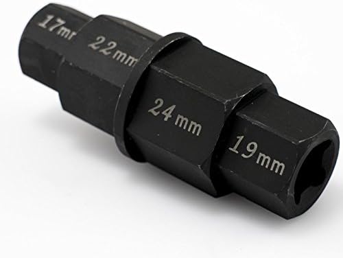 Motorcycle Hex Axle Tool 17, 19, 22, 24mm Heavy Duty Chromoly Steel 3/8" Drive