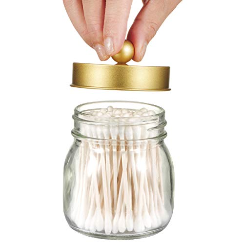 SheeChung Mason Jar Bathroom Apothecary Jars Qtip Holder Canister