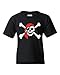 Artix Jolly Roger Skull Crossbones Youth's Unisex T-Shirt Pirate Flag Shirts