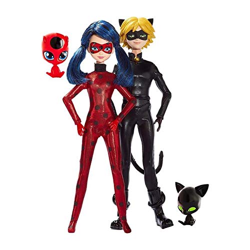 Bandai Miraculous Ladybug Pack De 2 Poupees Mannequin 26 Cm Ladybug Et Chat Noir Refurbished Reepeat