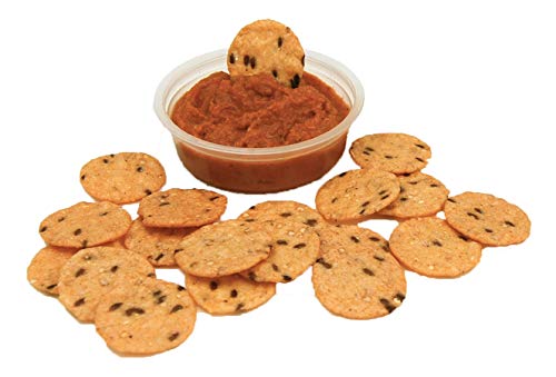 Roasted Red Pepper Hummus and Multi-Grain Sea Salt Crackers - GoGo Dipperz Healthy On-the-Go Snack Packs - 2.25 oz (Case of 6)