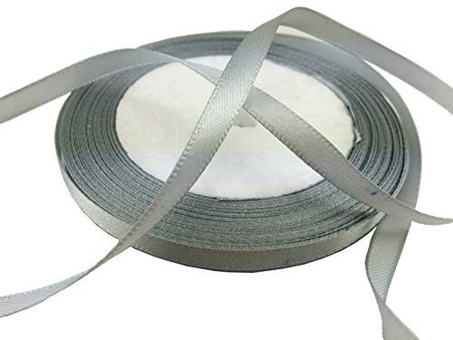 Solid Color Satin Ribbon 1/4",25yds (Light Gray)
