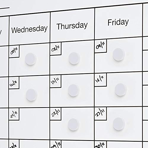 Scribble 1 Inch White Office Magnets (20 Pack), Bright, Circular Refrigerator Magnets, Perfect for Whiteboards, Lockers & Fridge.