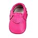 Lowpricenice Baby Tassel Soft Sole Leather Shoes Infant Toddler Moccasin (S, Hot pink)