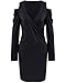 BIUBIU Women's Cold Shoulder V Neck Long Sleeve Bodycon Club Party Dress S-XL