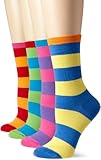 K. Bell Socks Women's Mix It Up Stripes Crew 2 Pack