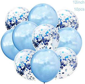 Amazon Com 16pcs Baby Shower Boy Girl Latex Balloons Confetti Set