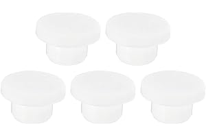 MECCANIXITY Silicone Rubber Hole Plug White Soft Flexible Stopper for 14-15mm Hole 5 Pieces