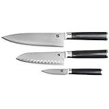 Zelancio Cutlery Premium Japanese VG-10 Damascus Steel Knives - 3PC Professional Chef Knife Set, 67 Layers of Folded Damascus Steel, High Carbon Steel Center, Razor Sharp, Chef Quality Knives