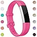 Maledan Replacement Bands Compatible for Fitbit Alta, Alta HR and Fitbit Ace, Newest Accessories Wristbands Sport Strap with Secure Metal Buckle for Fitbit Alta HR/Alta/Ace, Small, Rose Pink