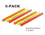 NJGIANT 3-Pack Tactical Replacement High Brightness Glow Stick Fluorescence Fiber Optic Sight Rod Green/Red/Orange for Bow and Gun Sight (0.06)