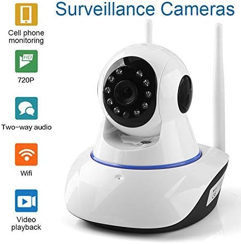 NALMAK Piqancy WiFi Long Range 360 Degree Wireless Home Security Ip Camera with 2 Antenna