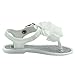 Stepping Stones Girls Jelly Sandals Jelly Shoes Glitter Flower Thong Sandals Flip Flops