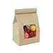 AwePackage 1/2 Lb(8 oz) Kraft Tin Tie Paper Bag with window (100 Pack)