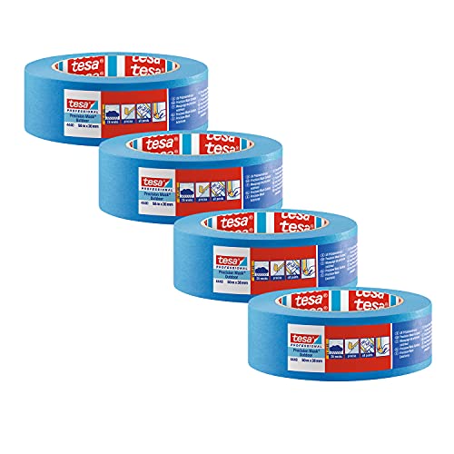 tesa Praezisionskrepp 4440 Aussen UV-PLUS - 4er-Pack - Blau - 50 m x 38 mm