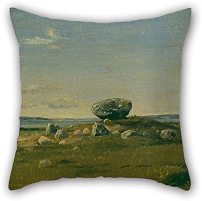 PILLO Cushion Cases 16 X 16 Inches / 40 By 40 Cm(both Sides) Nice Choice For Floor,shop,lover,kids Room,kitchen,dance Room Oil Painting Dankvart Dreyer - Barrow On The Isalnd Of BrandsÃ¸