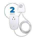 Motion Sensor Outlet Device, 2 Pack - Plug In Motion Sensor Device Turns On Your Lamp, Radio or Appliance When Movement Is Detected - Ideal For Dark Rooms, Hallways - 25ft Detection, 6 Foot Cord