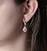 A+O Elegant Teardrop Cubic Zirconia Crystal Earrings in Silver, Gold, Rose Gold (Gold)