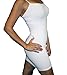 Dona Michi Extra Long Seamless Basic Spaghetti Strap Stretch Cami Tank White