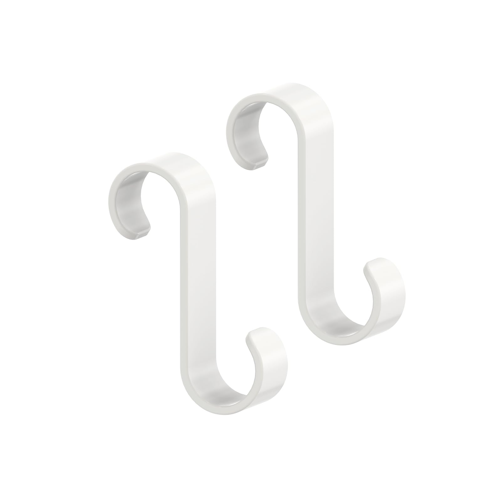 POOL FELLOWS S Hooks for Hanging,Heavy Duty S Shaped Hook, Thicken S Hanger for Plants, Bags, Clothes, Outdoor, Garden, Pool (White, 3.3 inches, 2pcs)