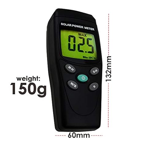Amazon.com: Medidor de energía solar digital manual ...