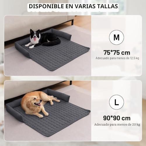 OKYUK Dog Bed, Sofa Protection for Pets, Cushion for Dogs, Handmade and Washable, Doormat for Dogs for All Sizes (Kunkelgrau Cloth, 75 x 75 cm)