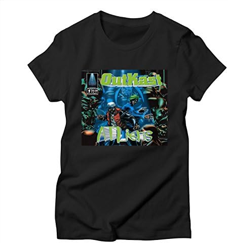 SHI NI Men's Out Onetokast Atliens Black T-Shirts Medium