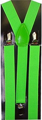 New Suspender Toddler Kids Boys Girls Child (lime green)