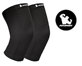 Knee Compression Sleeves (1 pair) By FitXpert - Crossfit Knee Brace, Knee Support and Pain Relief in Weight Lifting, Knee Sleeves for Both Men & Women