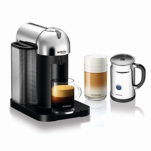 Nespresso VertuoLine Coffee & Espresso Machine - with Aeroccino+ Frother (Chrome)